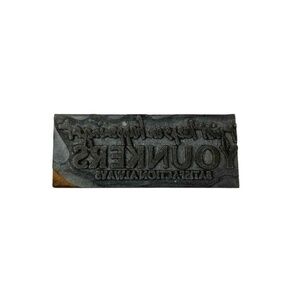 Vintage Younkers Satisfaction Always‎ Printing Block Stamp Advertising